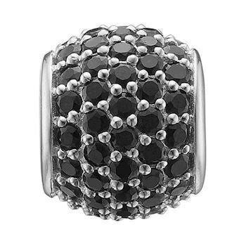 Model 623-S36black, Kugle fuld besat af 70 glitrende sorte onyx hos Guldsmykket.dk